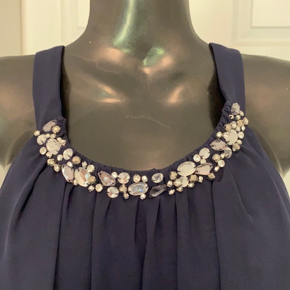 Navy blue evening dress - Picture 2 of 5